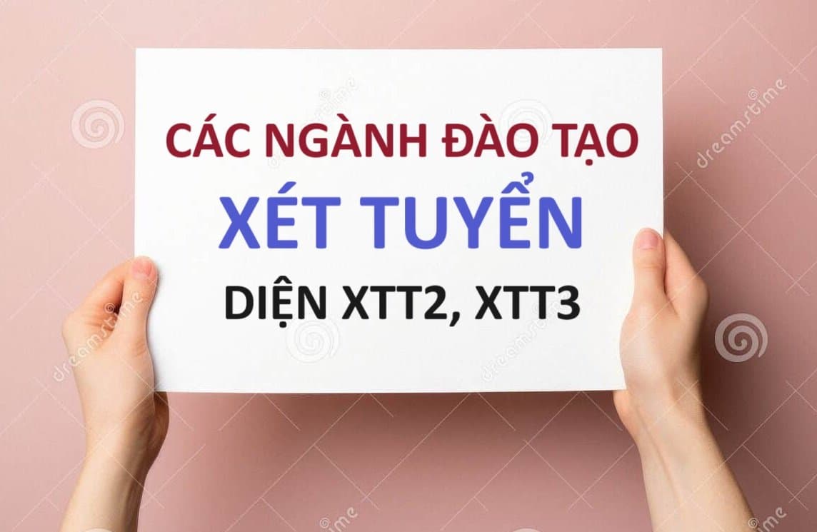 CÁC NGÀNH XÉT TUYỂN NĂM 2024 – DIỆN XTT2, XTT3