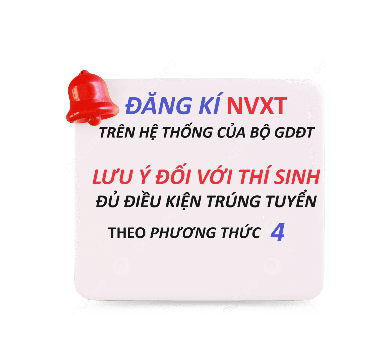 LƯU Ý ĐỐI VỚI THÍ SINH ĐỦ ĐIỀU KIỆN TRÚNG TUYỂN THEO PHƯƠNG THỨC 4