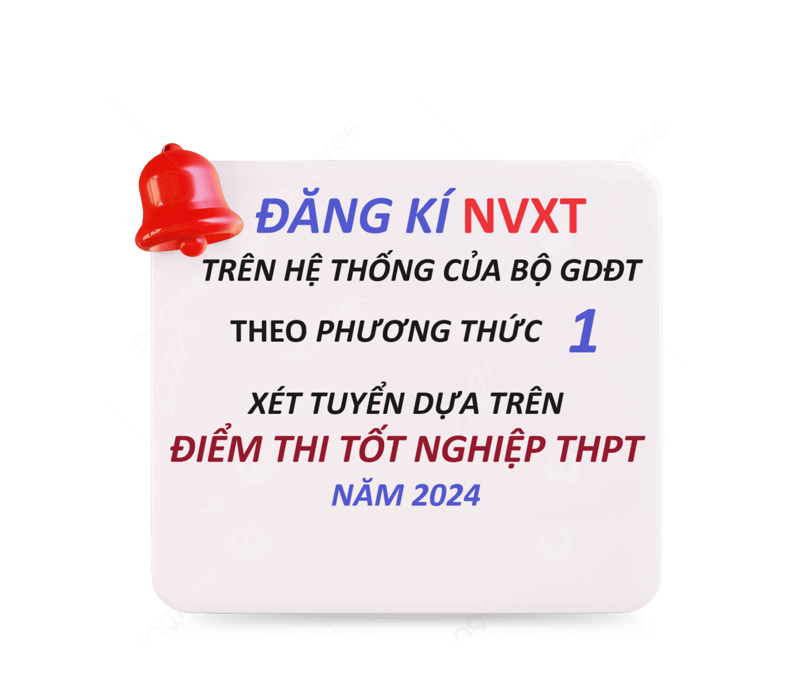 LƯU Ý KHI ĐĂNG KÝ NVXT THEO PT1: XÉT TUYỂN DỰA TRÊN ĐIỂM THI TỐT NGHIỆP THPT NĂM 2024