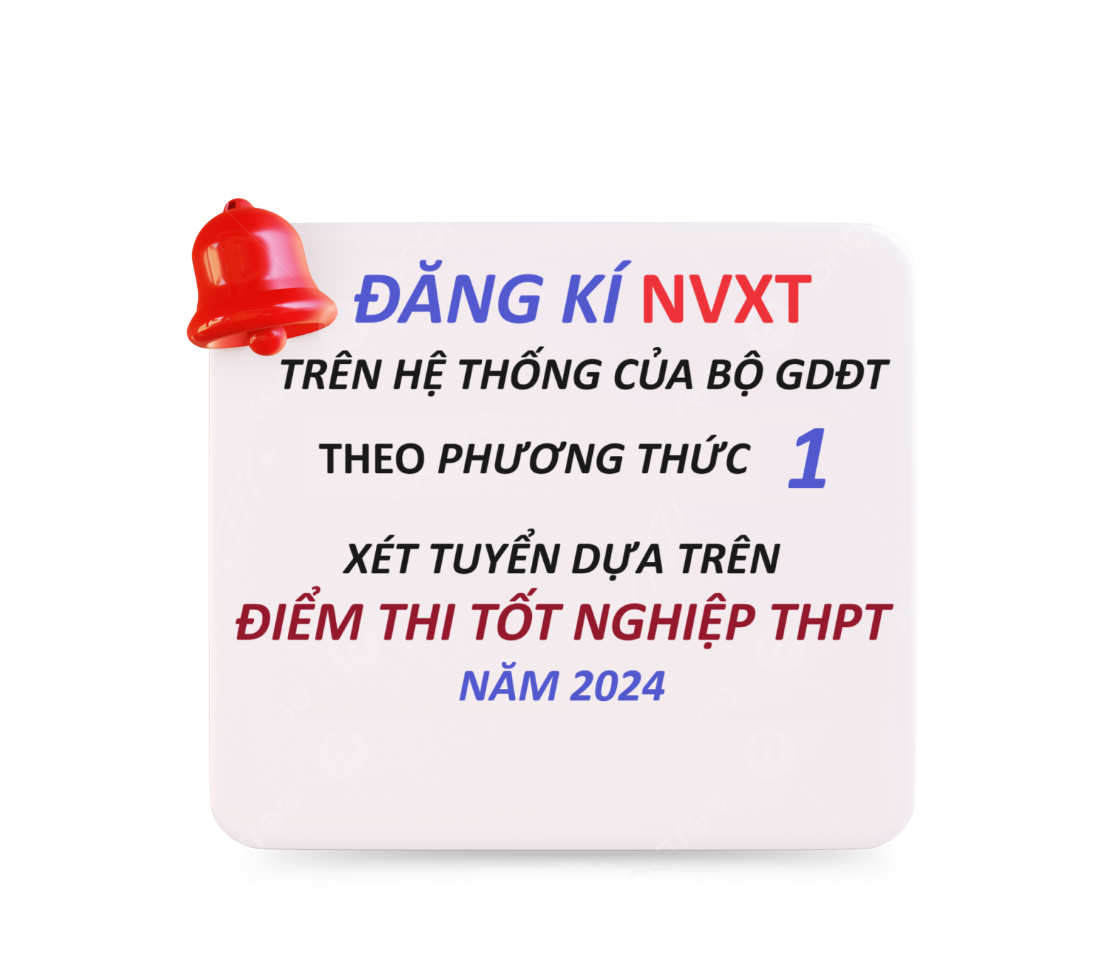 LƯU Ý KHI ĐĂNG KÝ NVXT THEO PT1: XÉT TUYỂN DỰA TRÊN ĐIỂM THI TỐT NGHIỆP THPT NĂM 2024