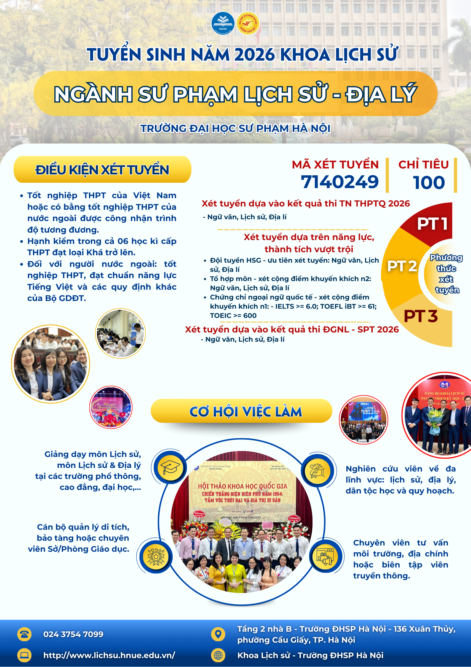 NGÀNH SƯ PHẠM LỊCH SỬ-ĐỊA LÍ