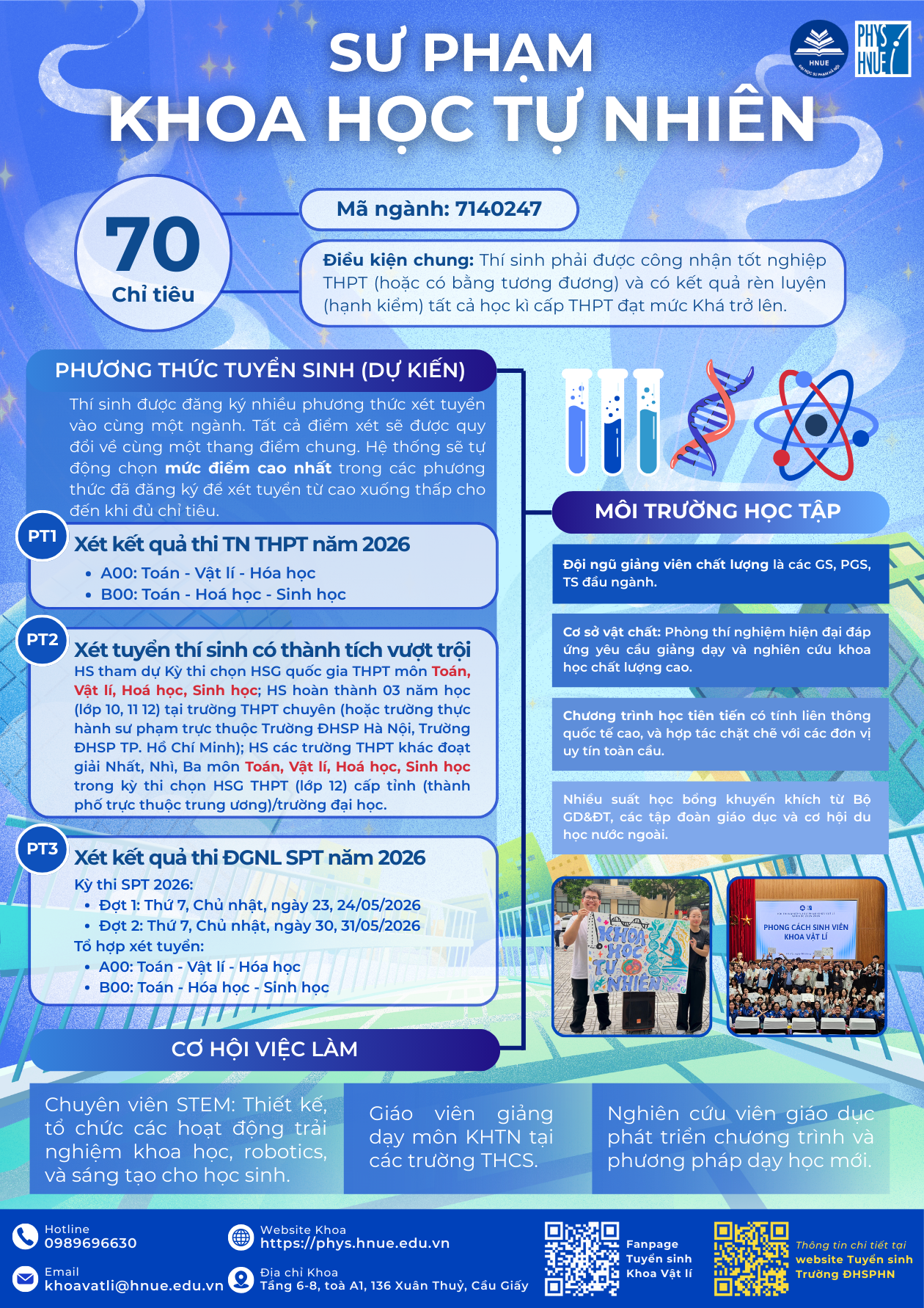 NGÀNH SƯ PHẠM KHOA HỌC TỰ NHIÊN