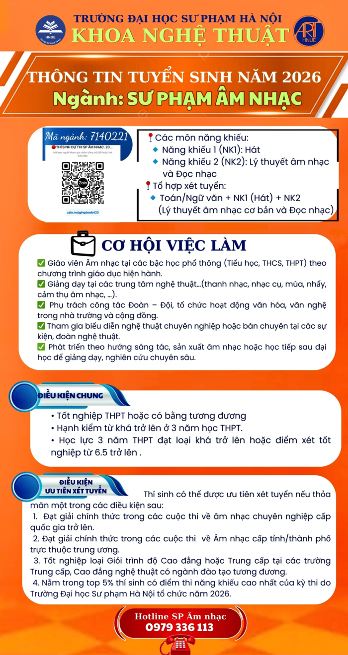 NGÀNH SƯ PHẠM ÂM NHẠC