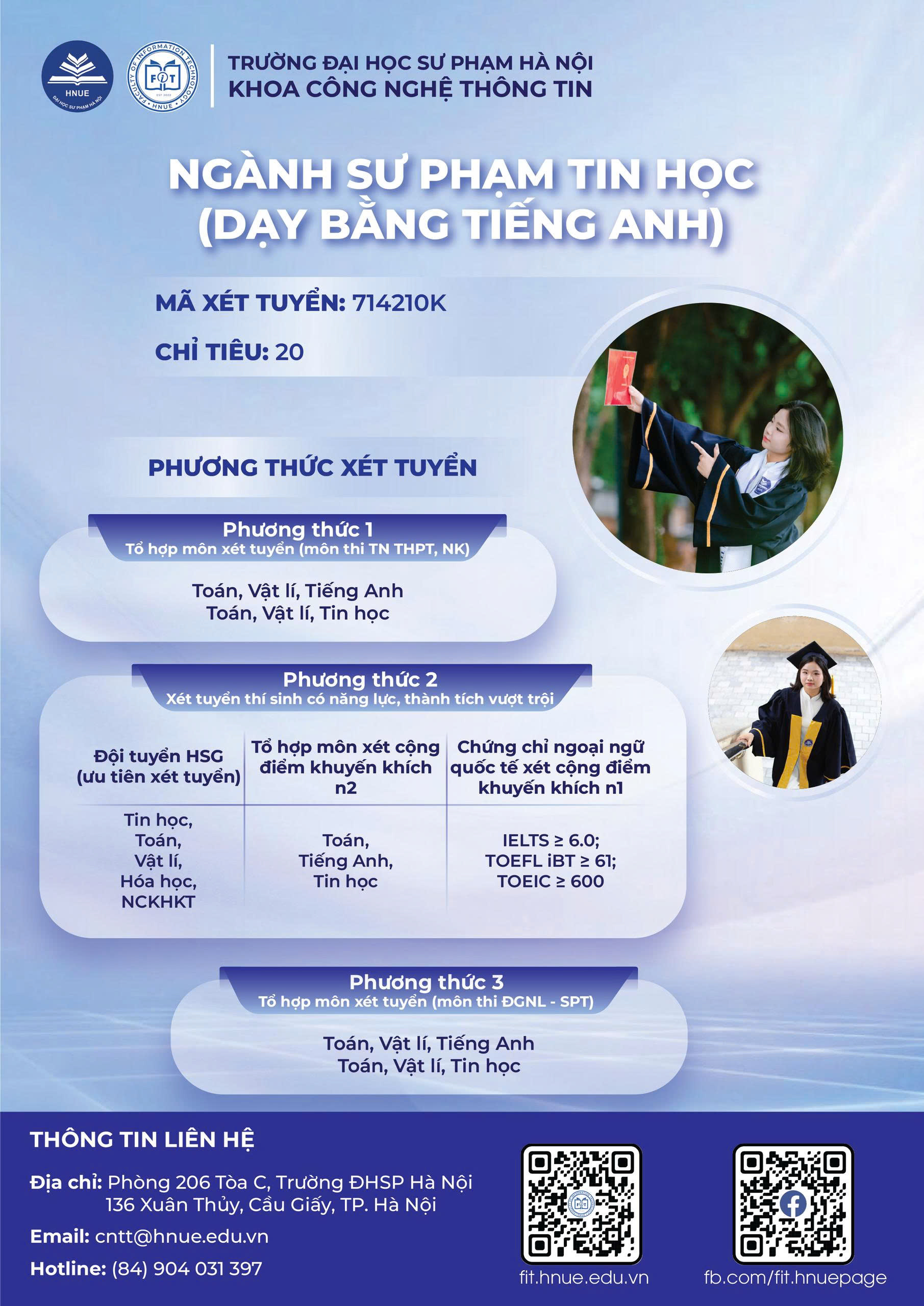 NGÀNH SƯ PHẠM TIN HỌC (DẠY TIN HỌC BẰNG TIẾNG ANH)